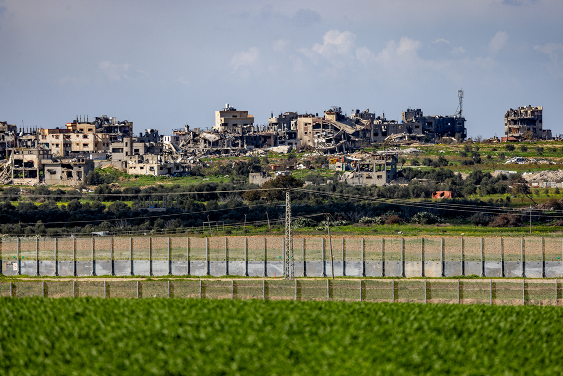 נוף של עזה מהגדר. צילום: פלאש 90