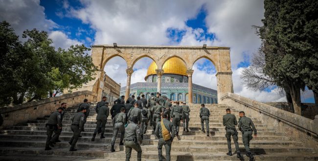 משטרת הגבולות בהר הבית. צילום: פלאש 90