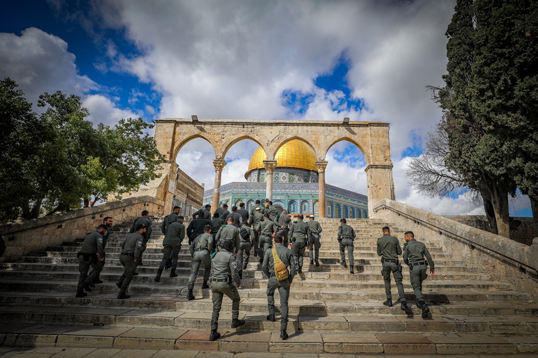 משטרת הגבולות בהר הבית. צילום: פלאש 90